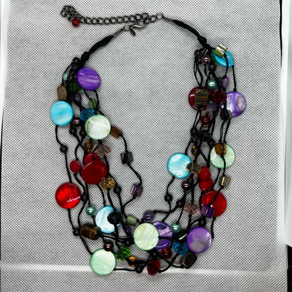 🆕 Vintage multicolored Rare necklace - Picture 7 of 11